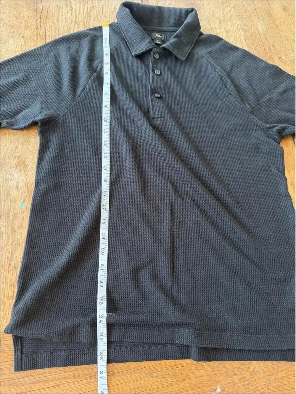 J. Crew black knit polo size small